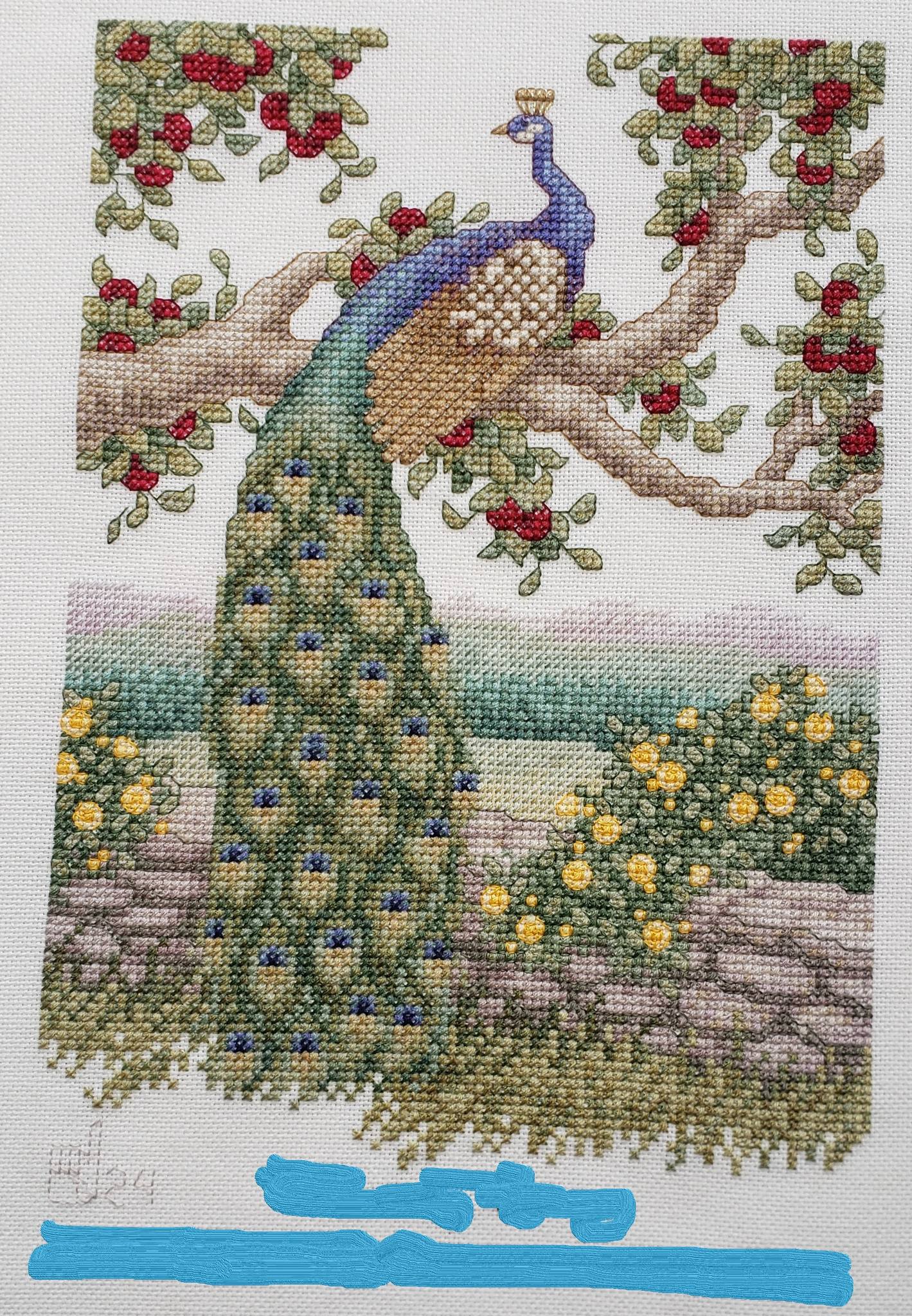 Teresa Wentzler's multi-color cross stitch castle pattern