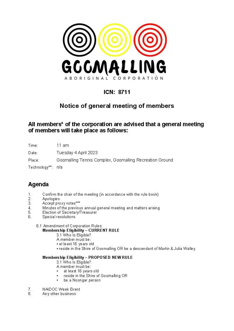 Goomalling Aboriginal Corporation