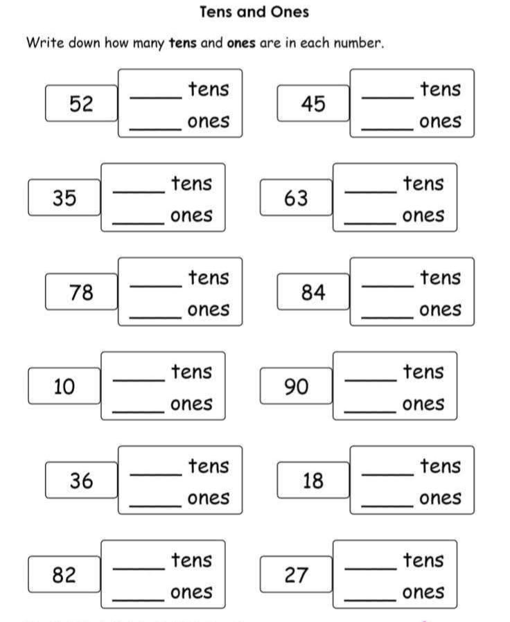 Tens and Ones (Worksheet) !!!! - Primary Teaching Ways | Facebook