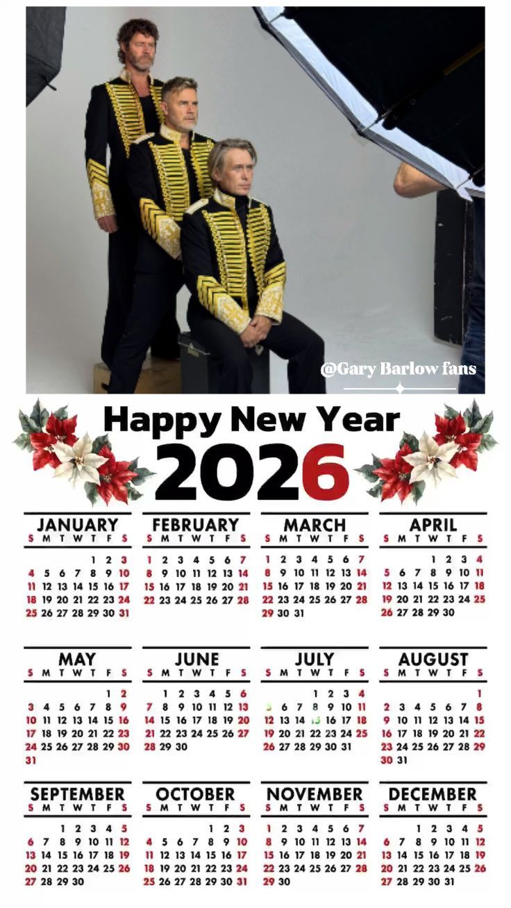 The 2026 calendar is officially out!... - Gary Barlow fans | Facebook