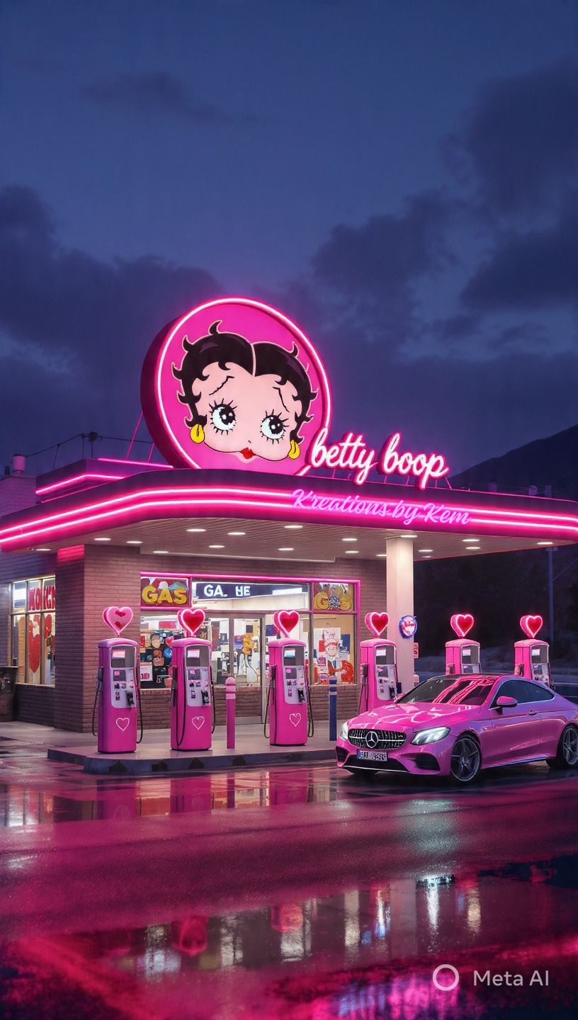 Betty Boop themed gas station by Kreations by Kem
