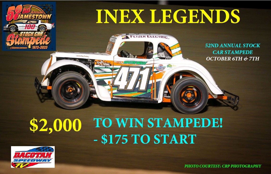 📢 INEX LEGEND DRIVERS (Dakota Legends... - Jamestown Speedway