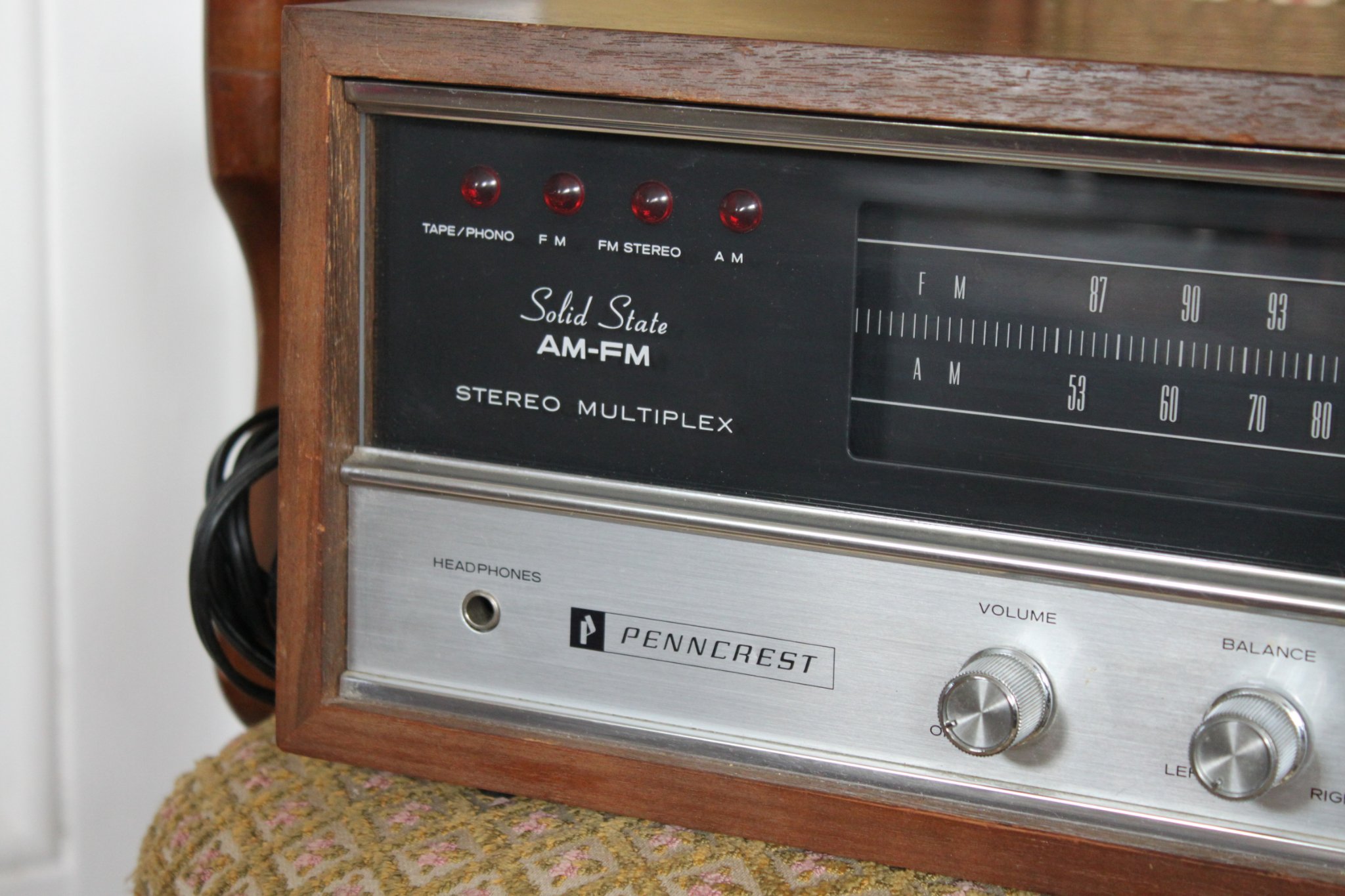Solid State AM FM Stereo Multiplex Vintage Working PENNCREST JC PENNEY ...