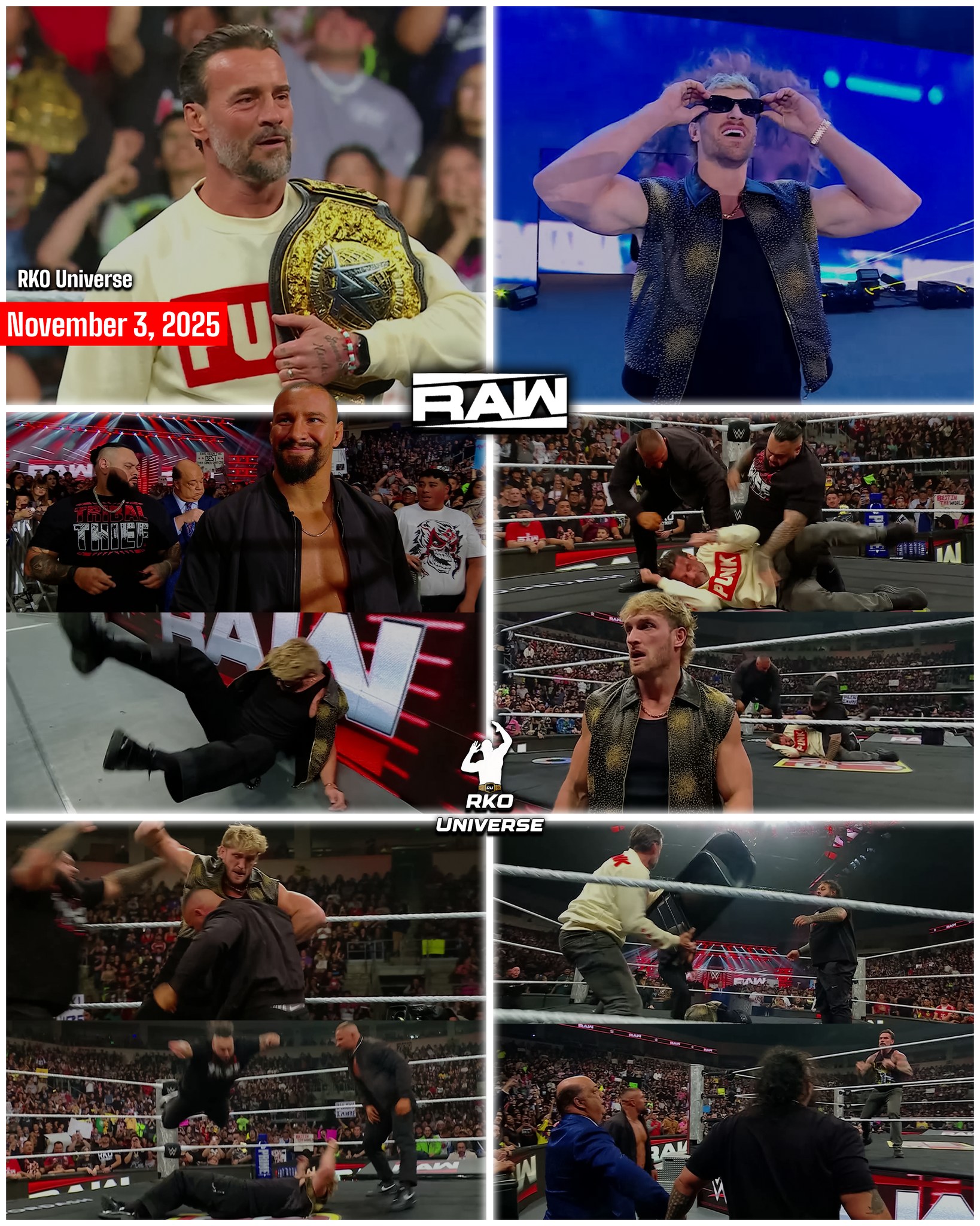 RKO - WWE Raw, November 3, 2025—Opening Segment: CM Punk makes his ...