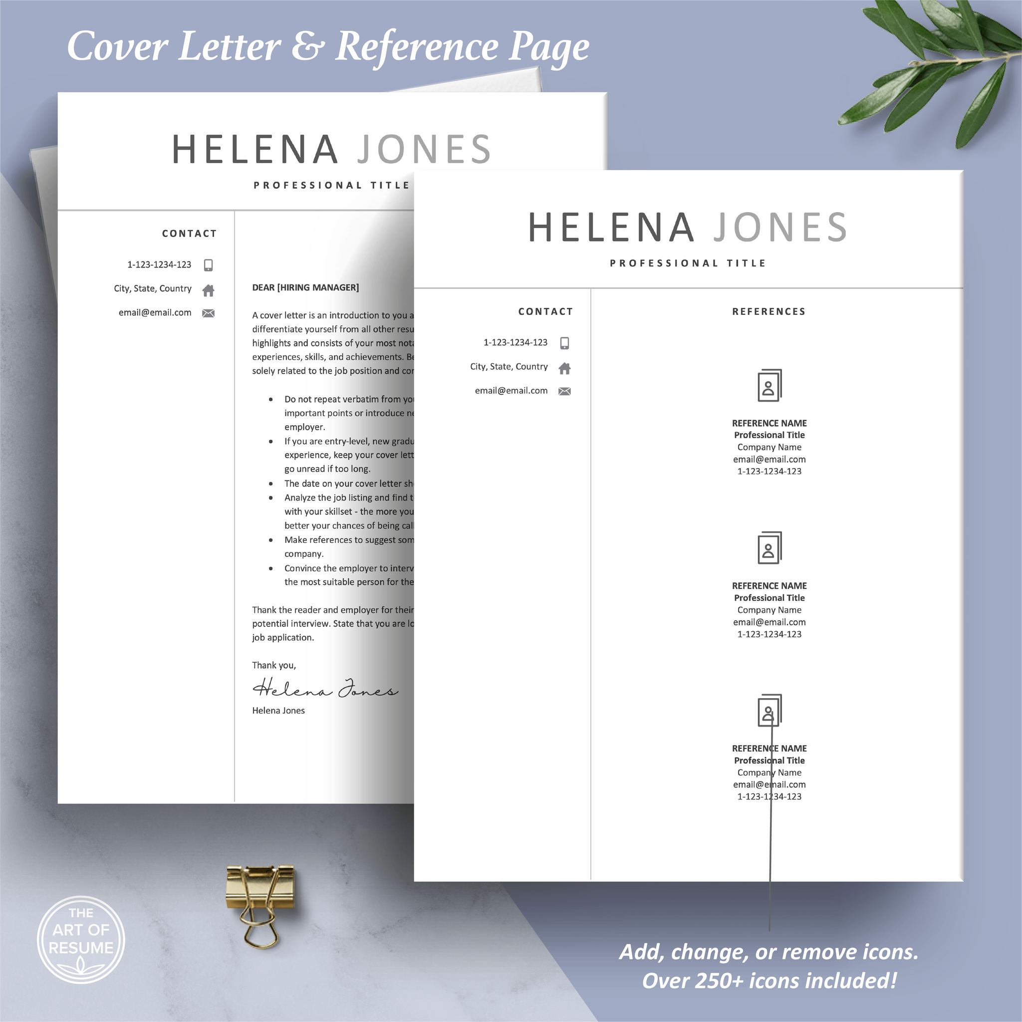 The Art of Resume - Design of the day! Resume Template Designed for a ...