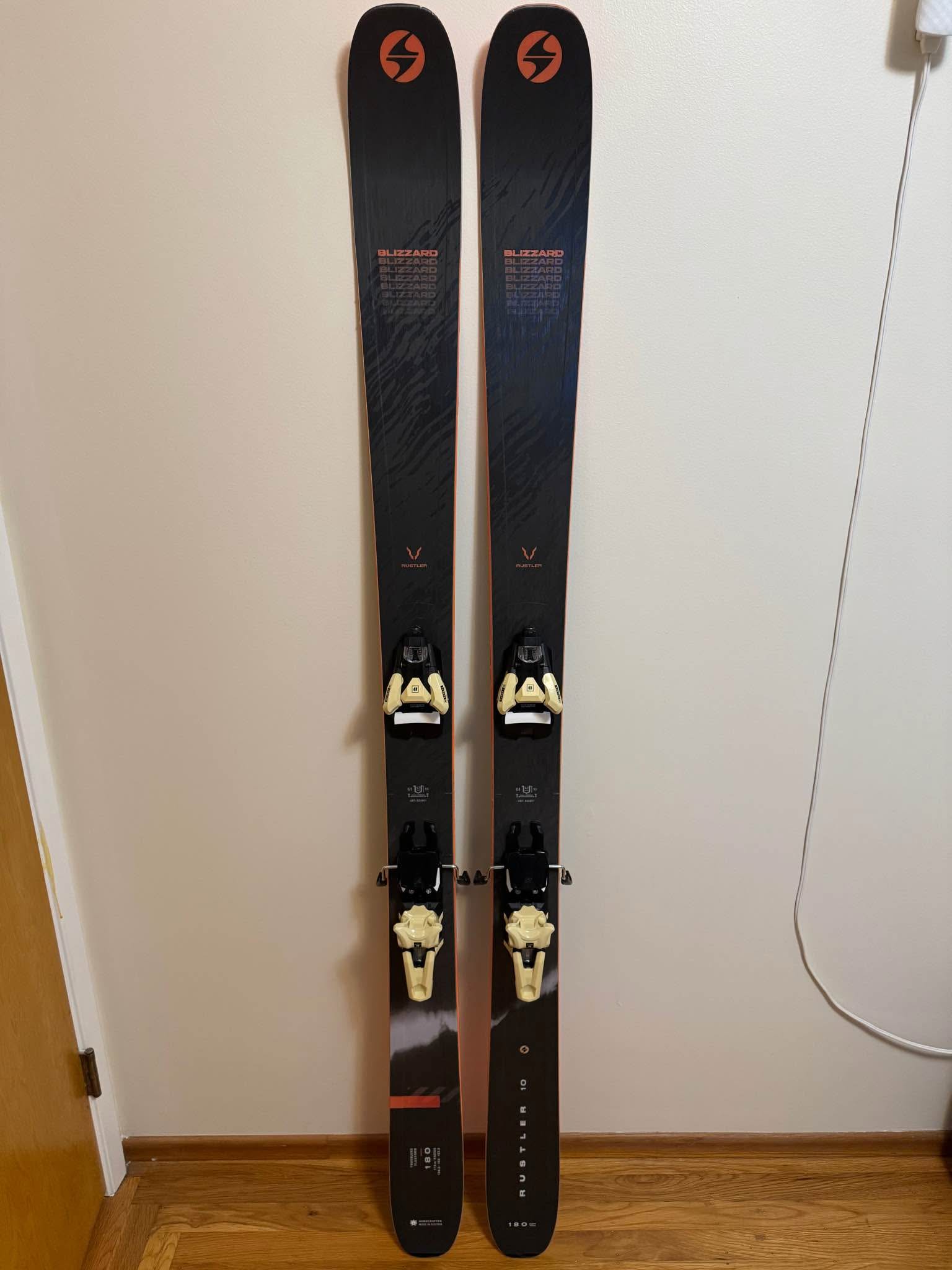 Like new 2024 Blizzard Rustler 10 skis with Armada(Salomon) Strive 