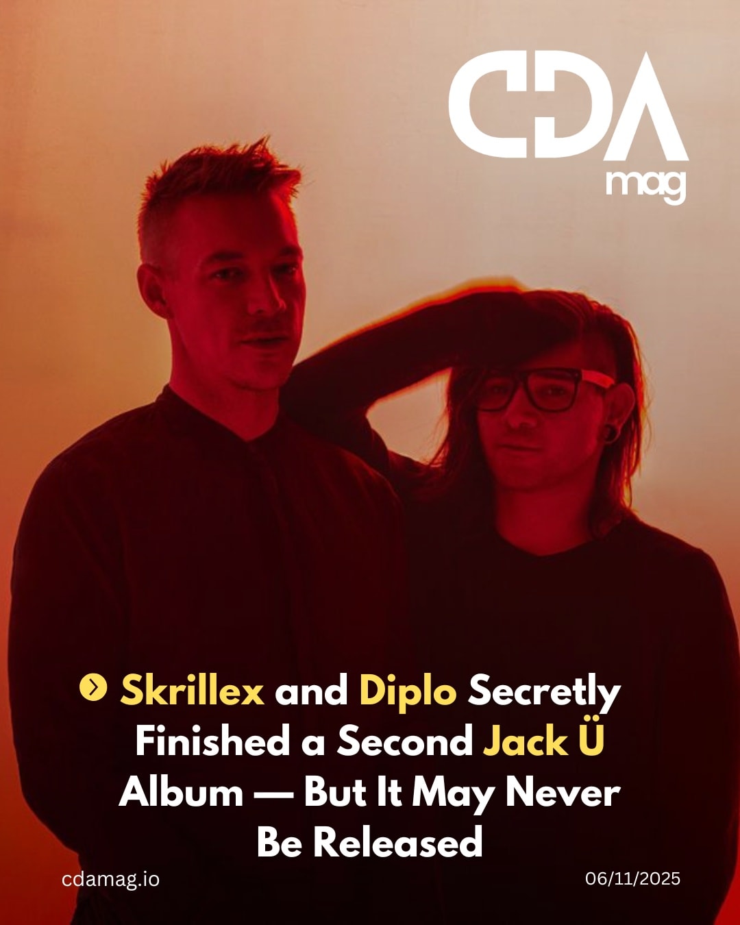 skrillex and @diplo apparently had an entire second Jack Ü album