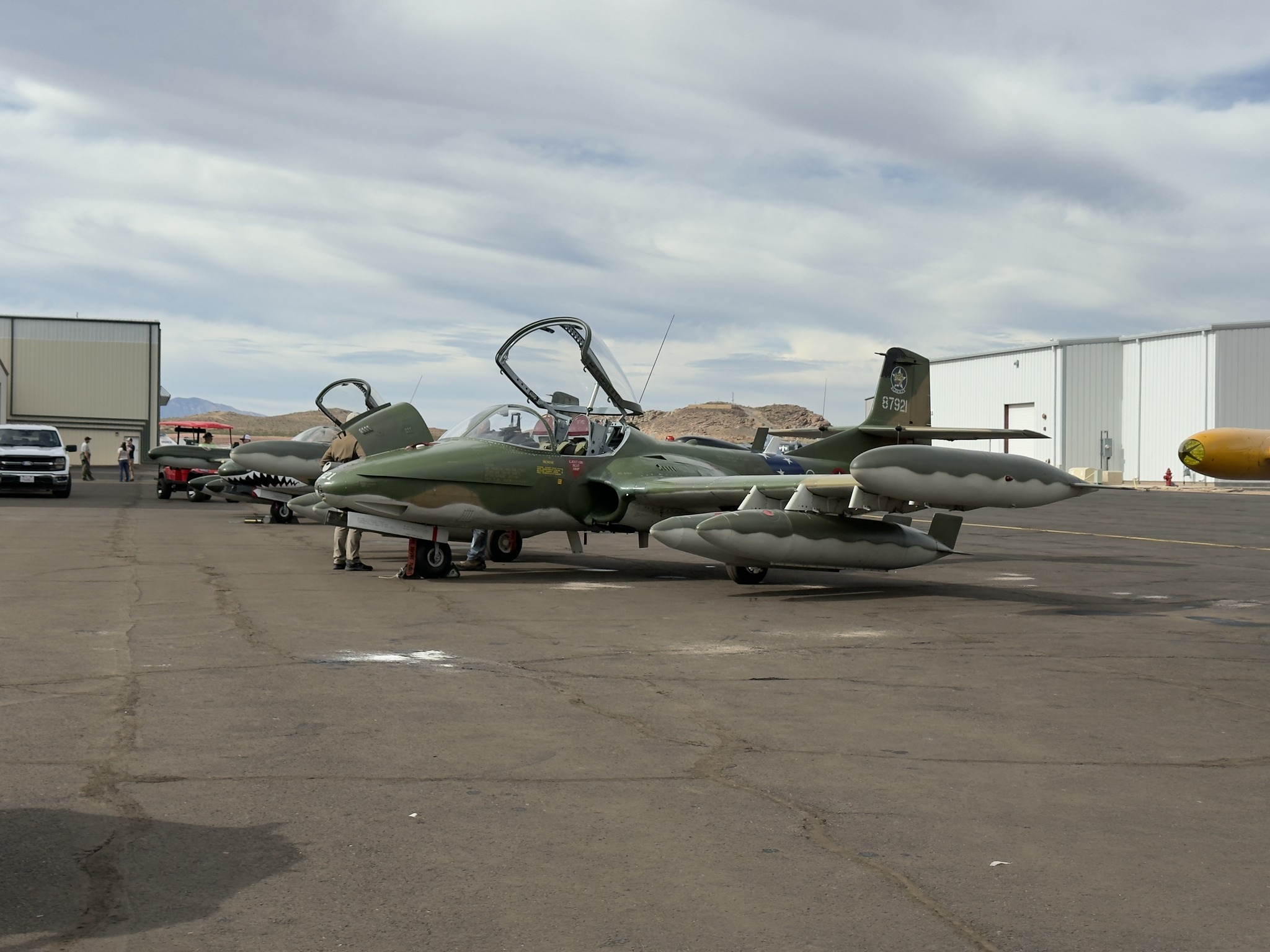 A-37 Dragonfly planes at airport