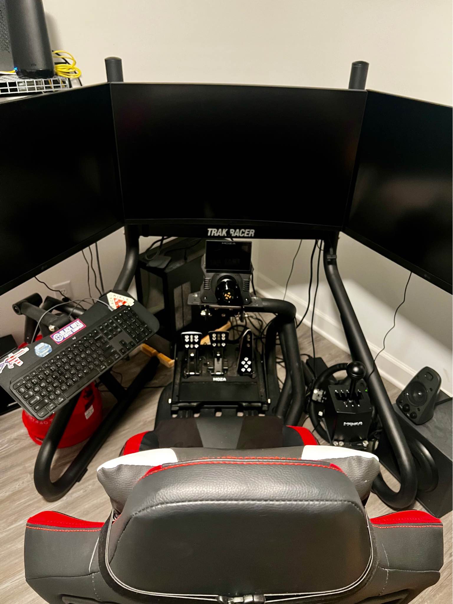Racing Simulator Rig Computer, Triple Monitors, Steering Wheel, Shifter ...