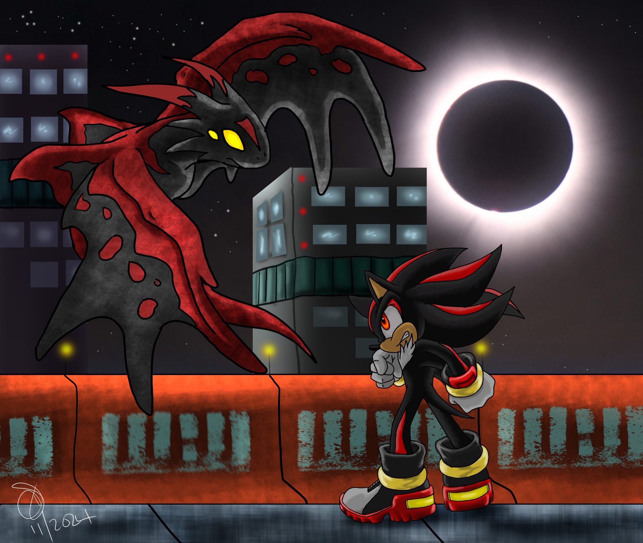 Sonic The Hedgehog Fans | Shadow takes on one of the Black Arm Hawks in ...