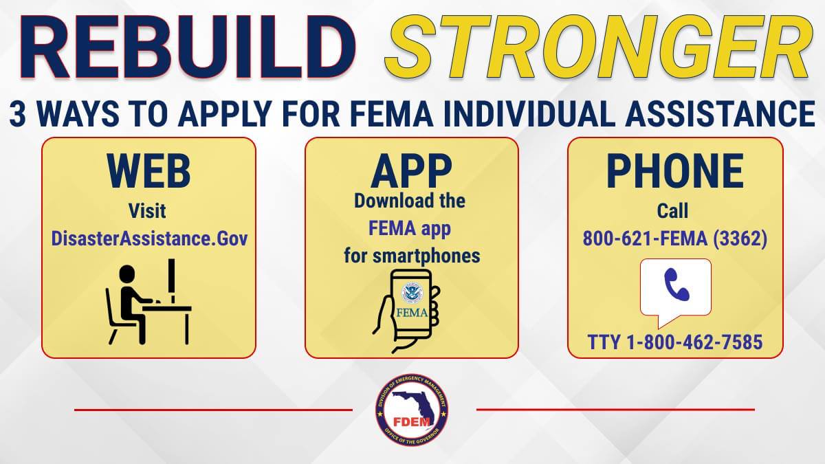 Pasco - 🚨 FEMA ASSISTANCE NOW AVAILABLE IN PASCO COUNTY 🚨 To apply for ...