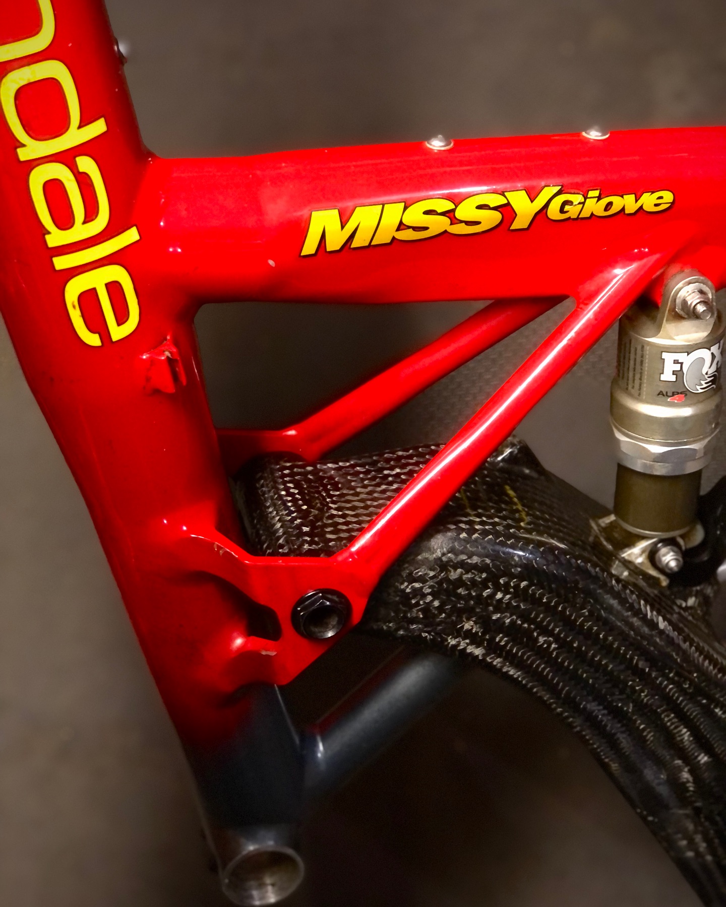 Missy Giove's 1994 Volvo Cannondale Super V 900 mountain bike