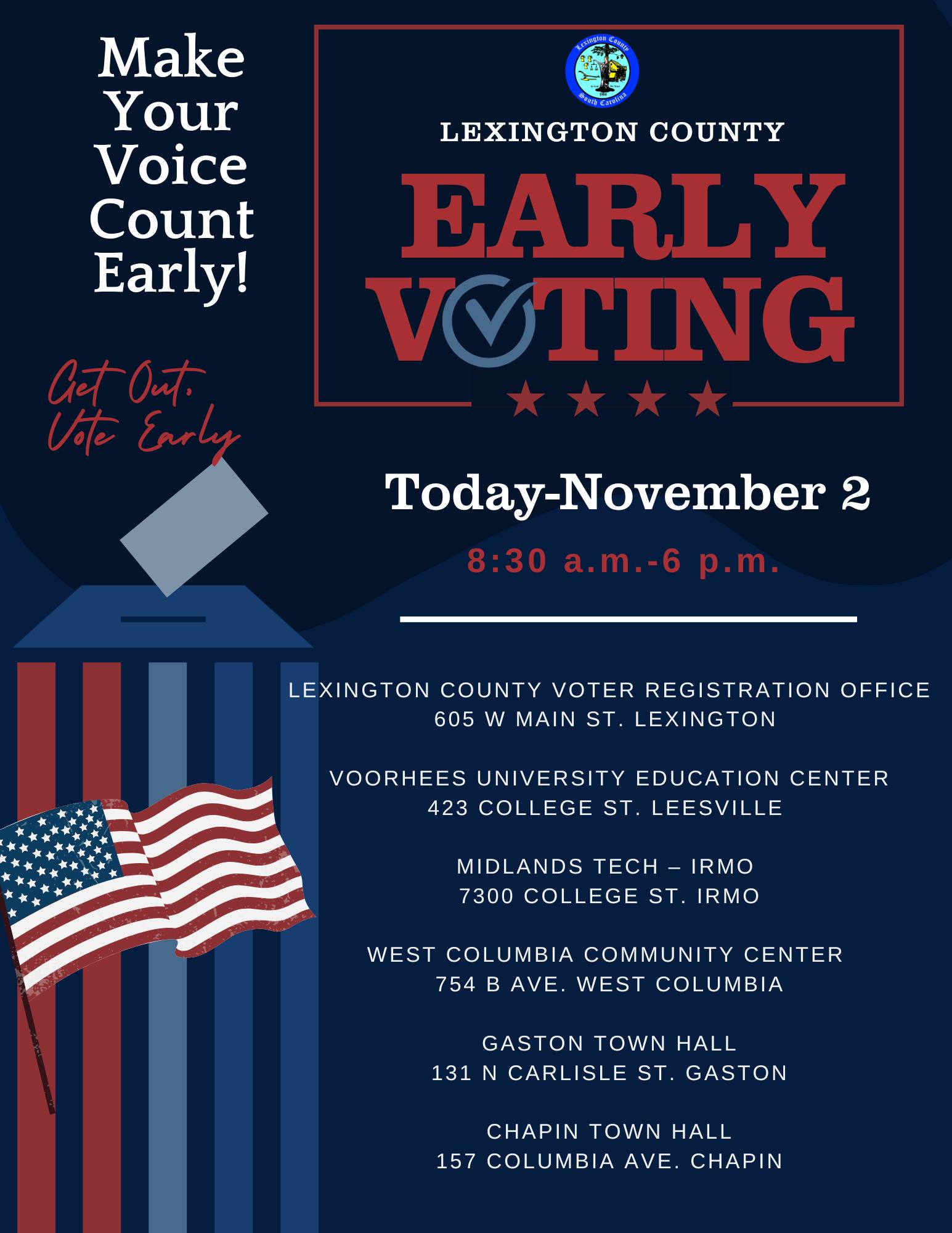 🗳️ Early Voting for the 2024... - County of Lexington, SC