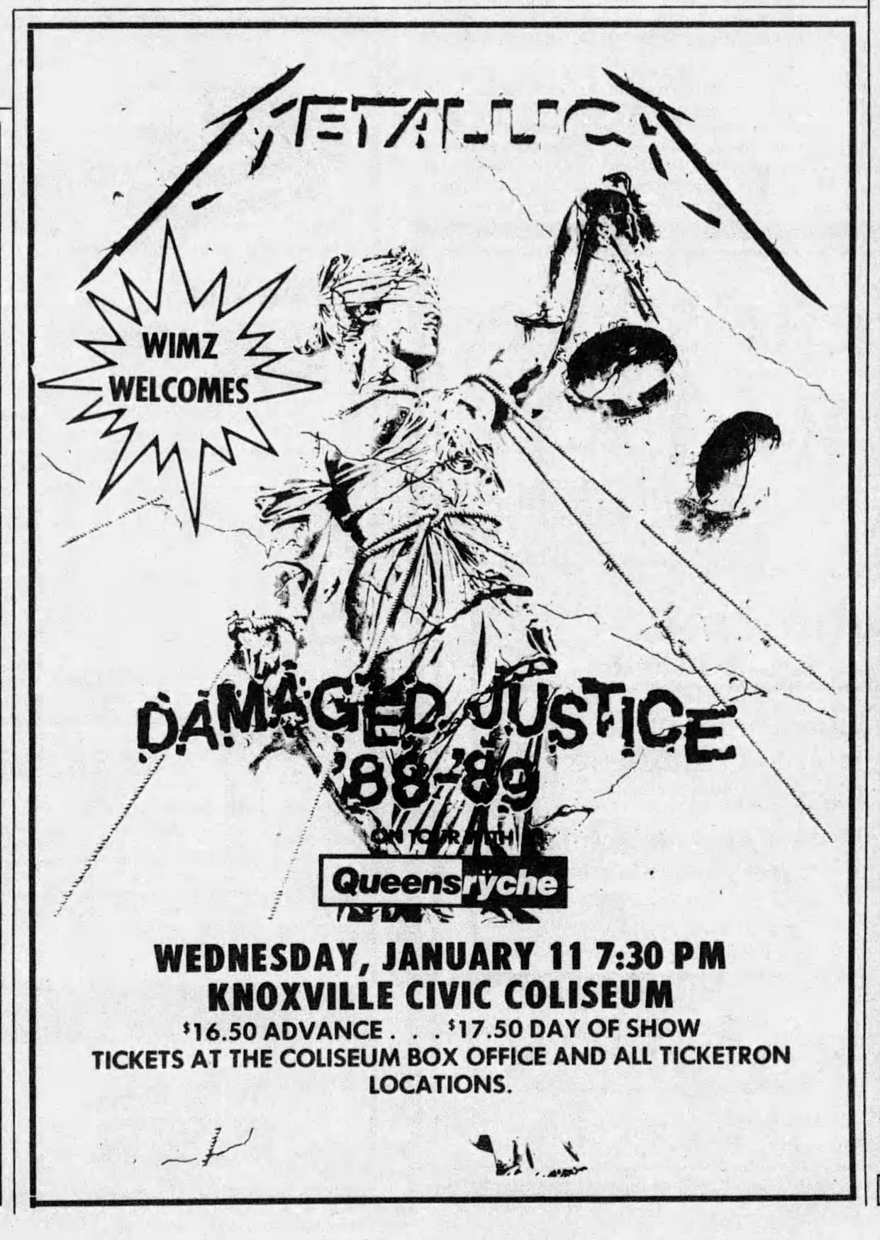 Metallica's Damaged Justice tour in Knoxville, Tennessee