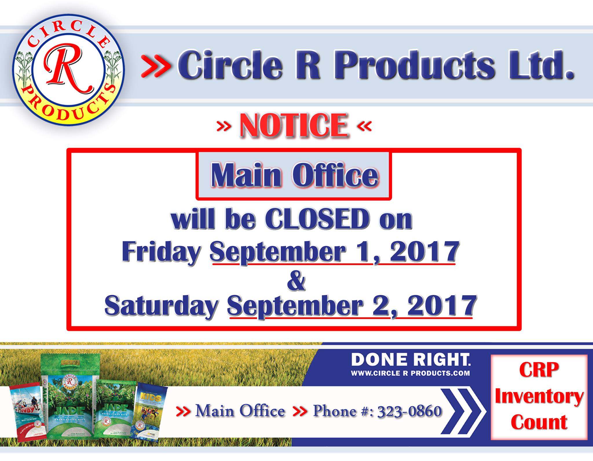Circle R Products - Circle R Products Ltd. #Main_Office Will be closing ...