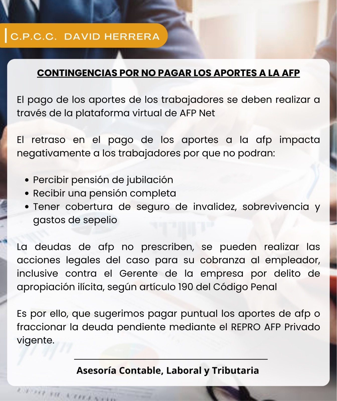 📌 Contingencias... - Estudio Contable Herrera & Chirre EIRL