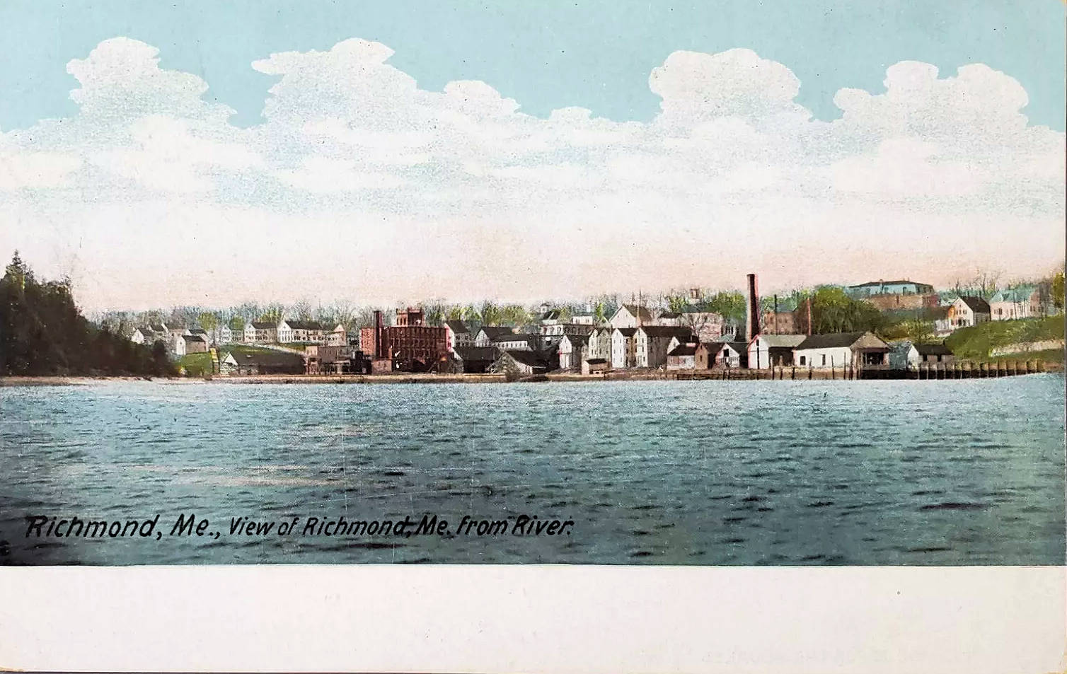 Old Pictures of Forgotten Maine | A View of Richmond, Maine from the River c.1908 | Facebook