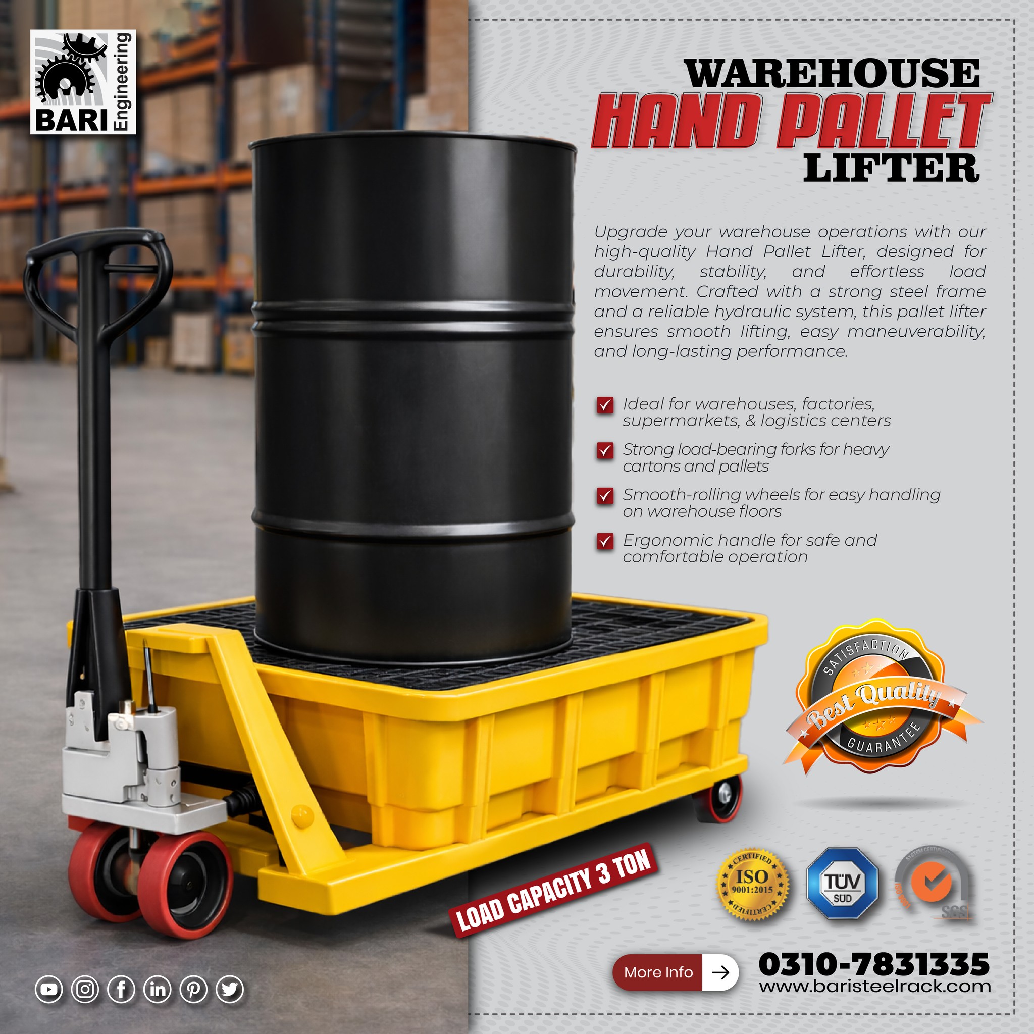 𝗪𝗮𝗿𝗲𝗵𝗼𝘂𝘀𝗲 𝗛𝗮𝗻𝗱 𝗣𝗮𝗹𝗹𝗲𝘁 𝗟𝗶𝗳𝘁𝗲𝗿 𝗶𝗻 𝐏𝐚𝐤𝐢𝐬𝐭𝐚𝐧 Bari Engineering | Services ...