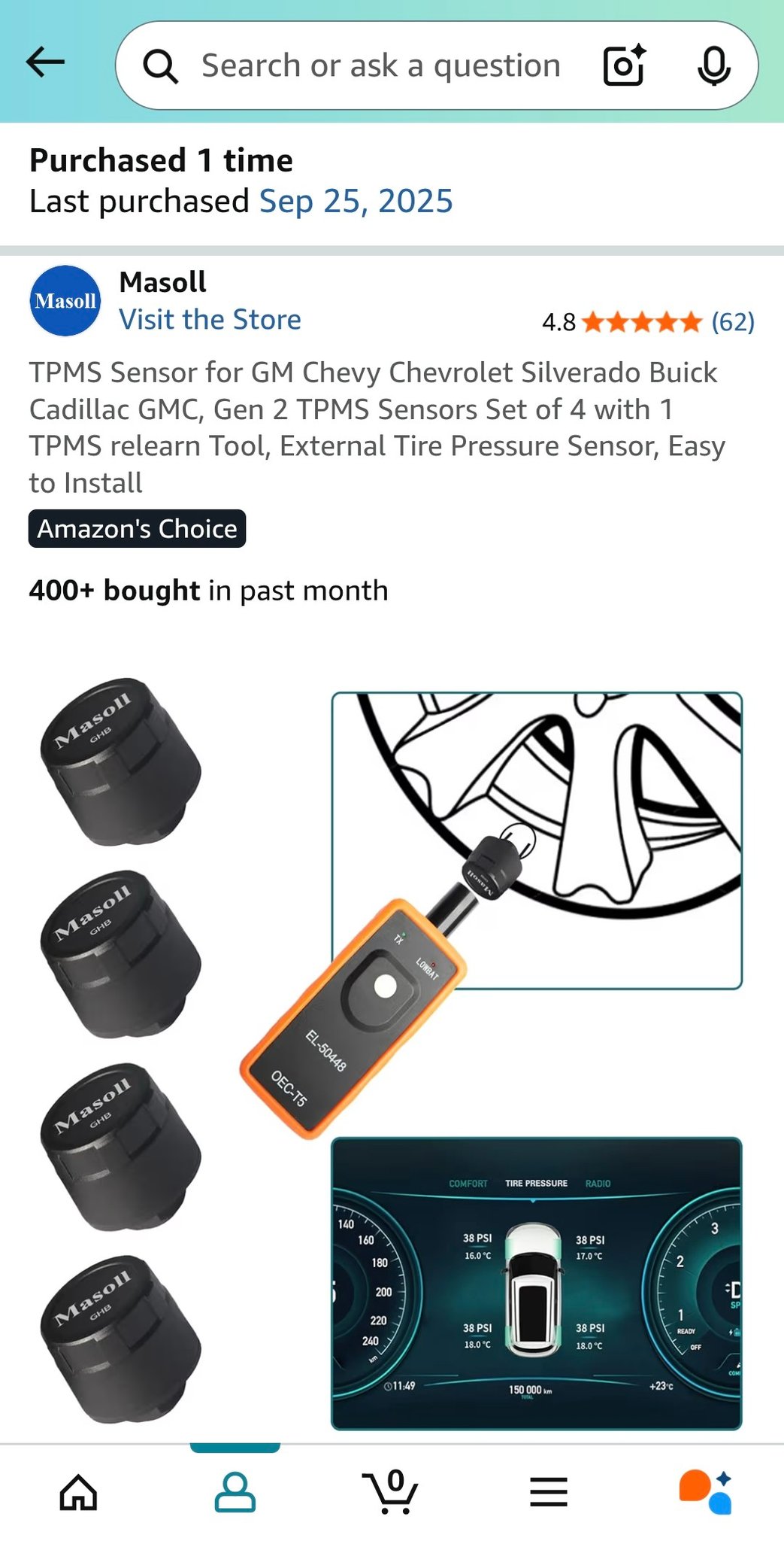 TPMS Tire Pressure Sensor for Chevrolet Silverado Suburban Tahoe Traverse 715020892787 Model_TRD-RST-3851