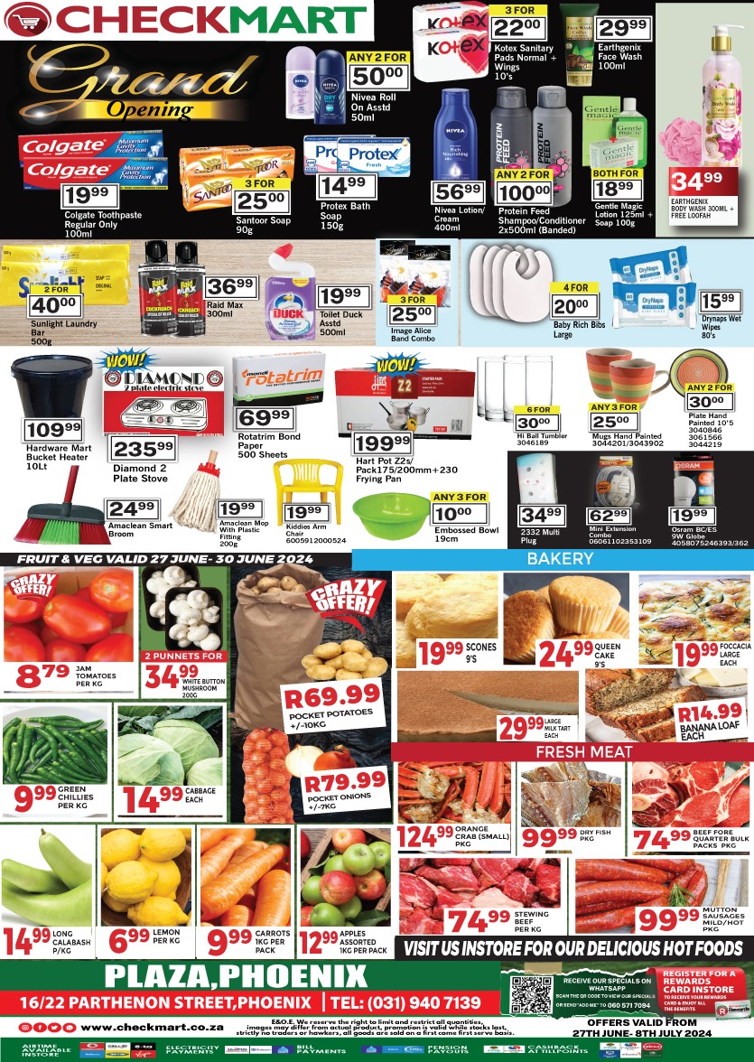 OUR GRAND OPENING SPECIALS ARE... - Checkmart Supermarket