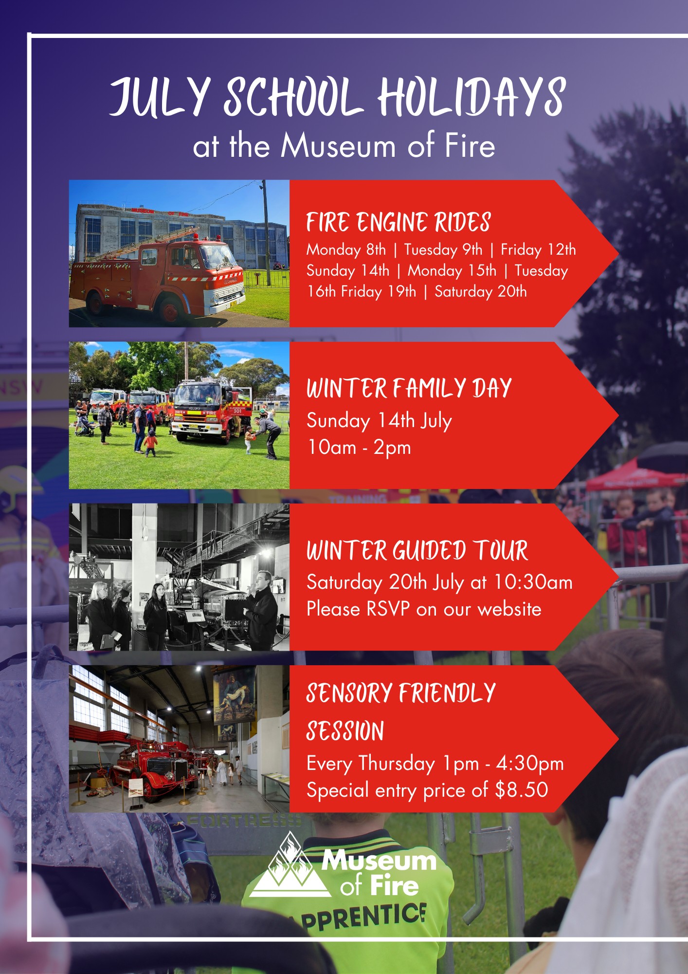 Museum - We have lots of fun activities these school holidays 📣 🚒 It ...