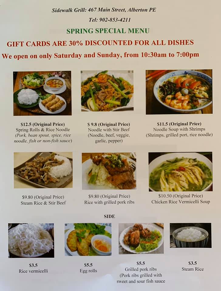 🎉Here it is our new Vietnamese menu 🎉... - The Sidewalk Grill | Facebook
