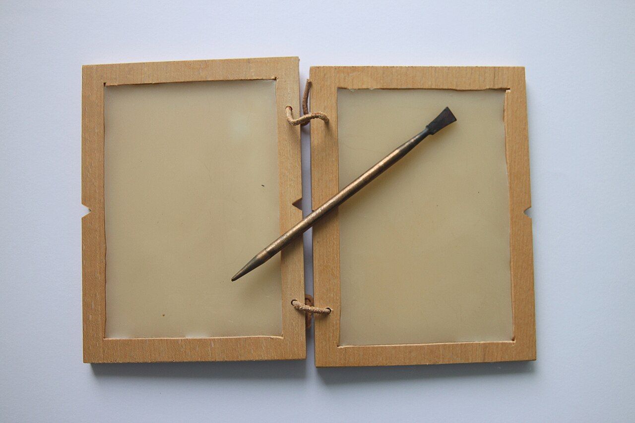 It's - A Roman wax tablet and stylus was the ancient equivalent of a ...