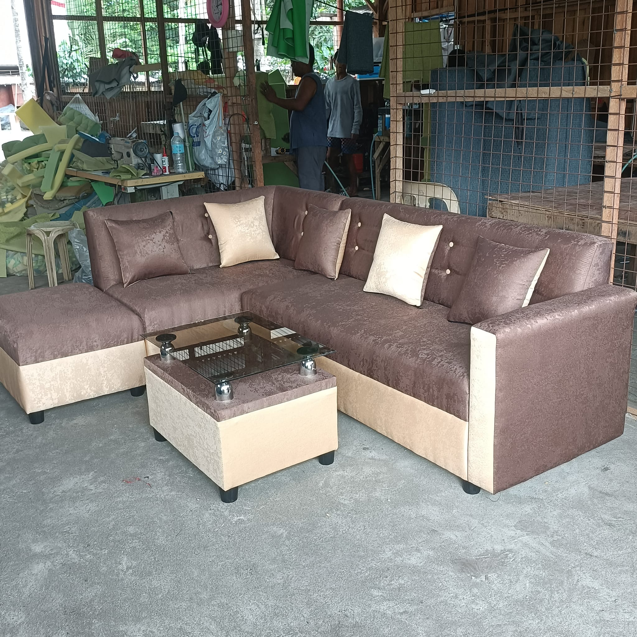 📌L SHAPE SOFA BUTTONS TYPE... - Adrianna & Adrian Upholstery