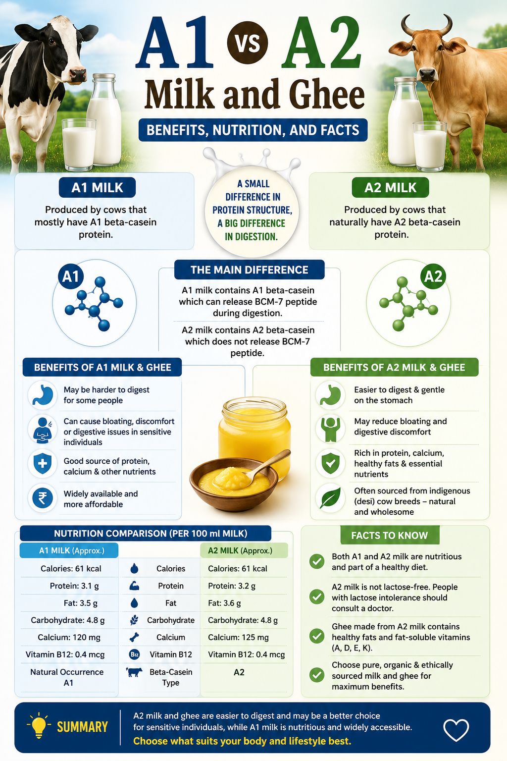 Is A2 cow milk and ghee better than regular cow milk?