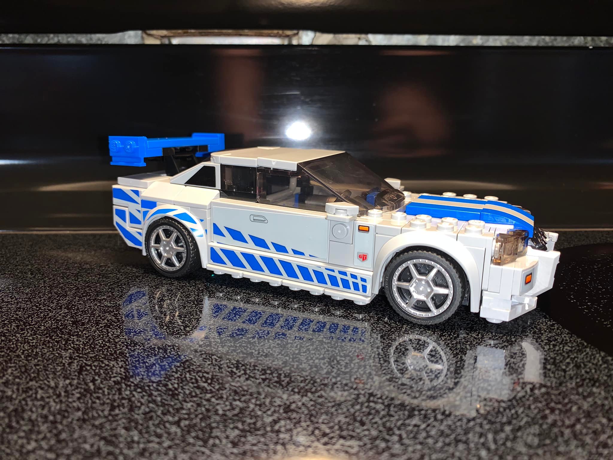 Cyber-Tokyo inspired Nissan Skyline GT-R34 Lego model