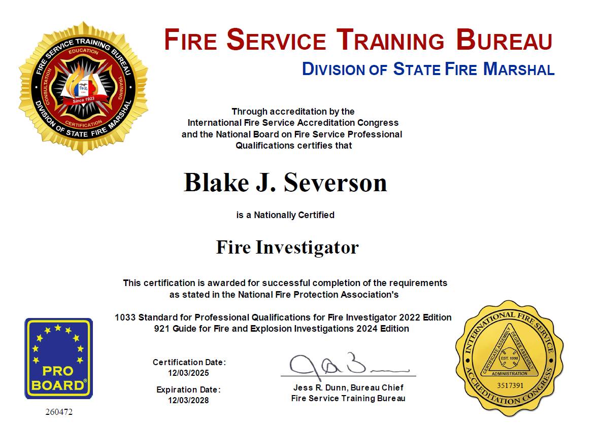 Storm - Congratulations to Blake Severson, Captain of Inspections ...