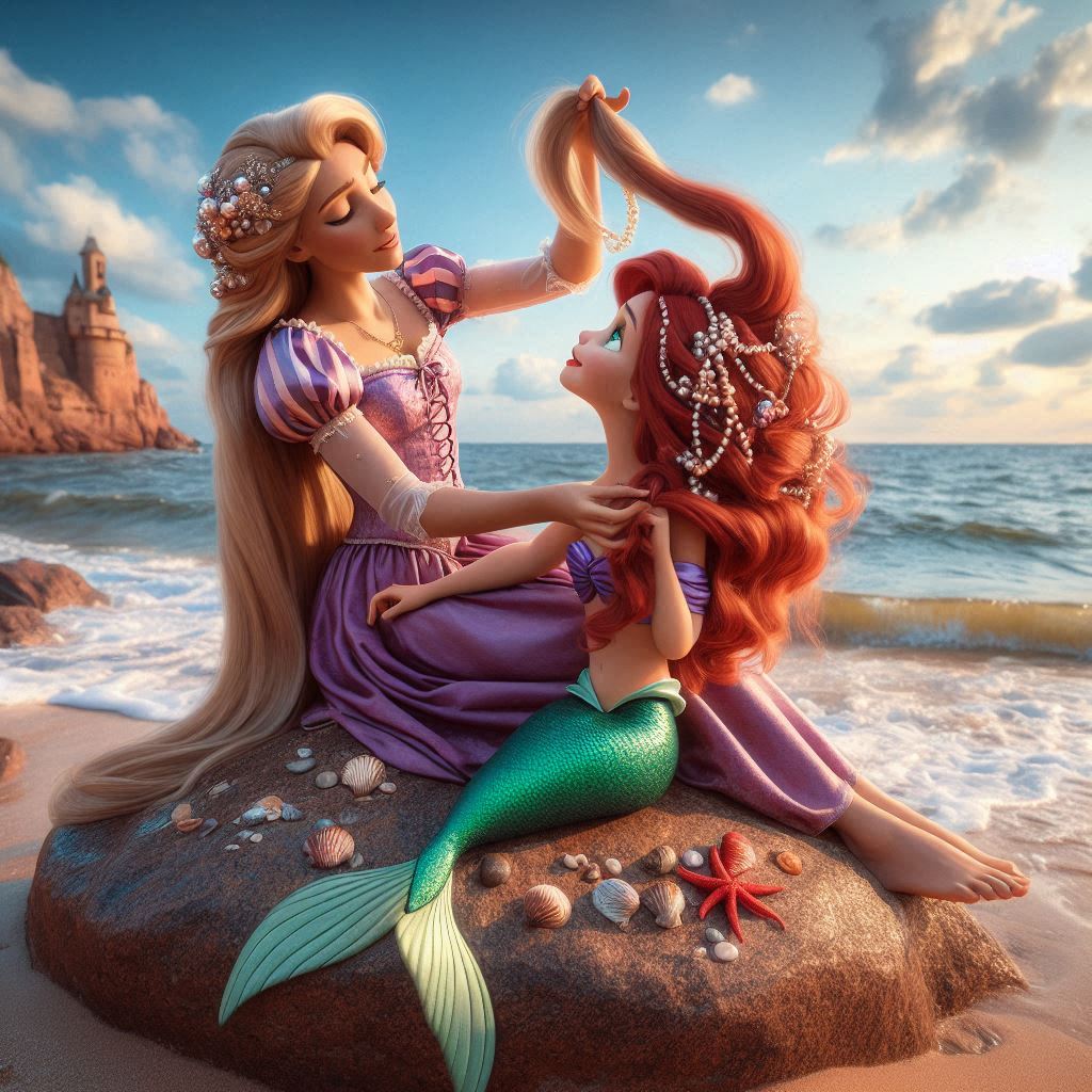 Rapunzel y Ariel