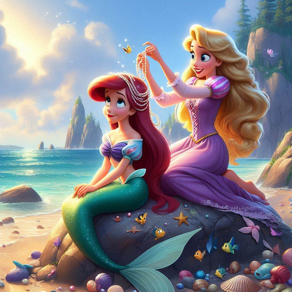 Rapunzel y Ariel