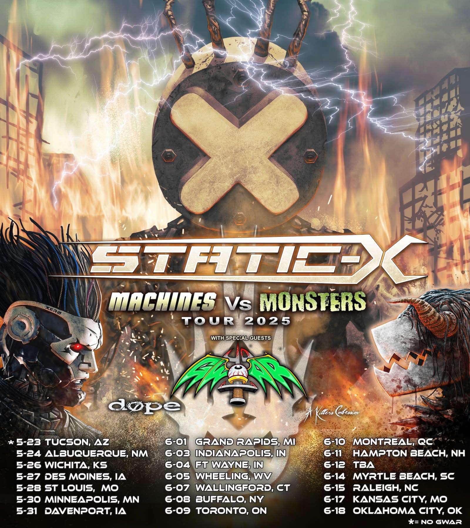 STATIC-X Announce 2026 US Summer Tour Dates With DOPE