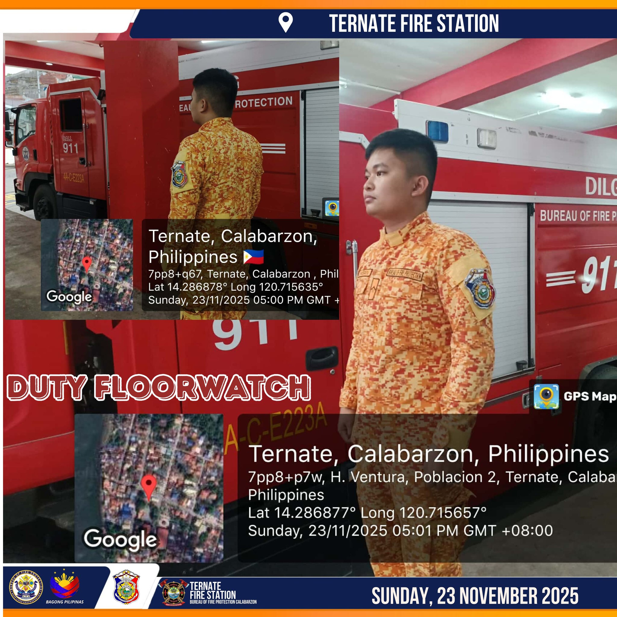 Bfp Ternate FS - 23 November 2025 𝗗𝘂𝘁𝘆 𝗙𝗹𝗼𝗼𝗿𝘄𝗮𝘁𝗰𝗵 IN FRAME | Under the ...