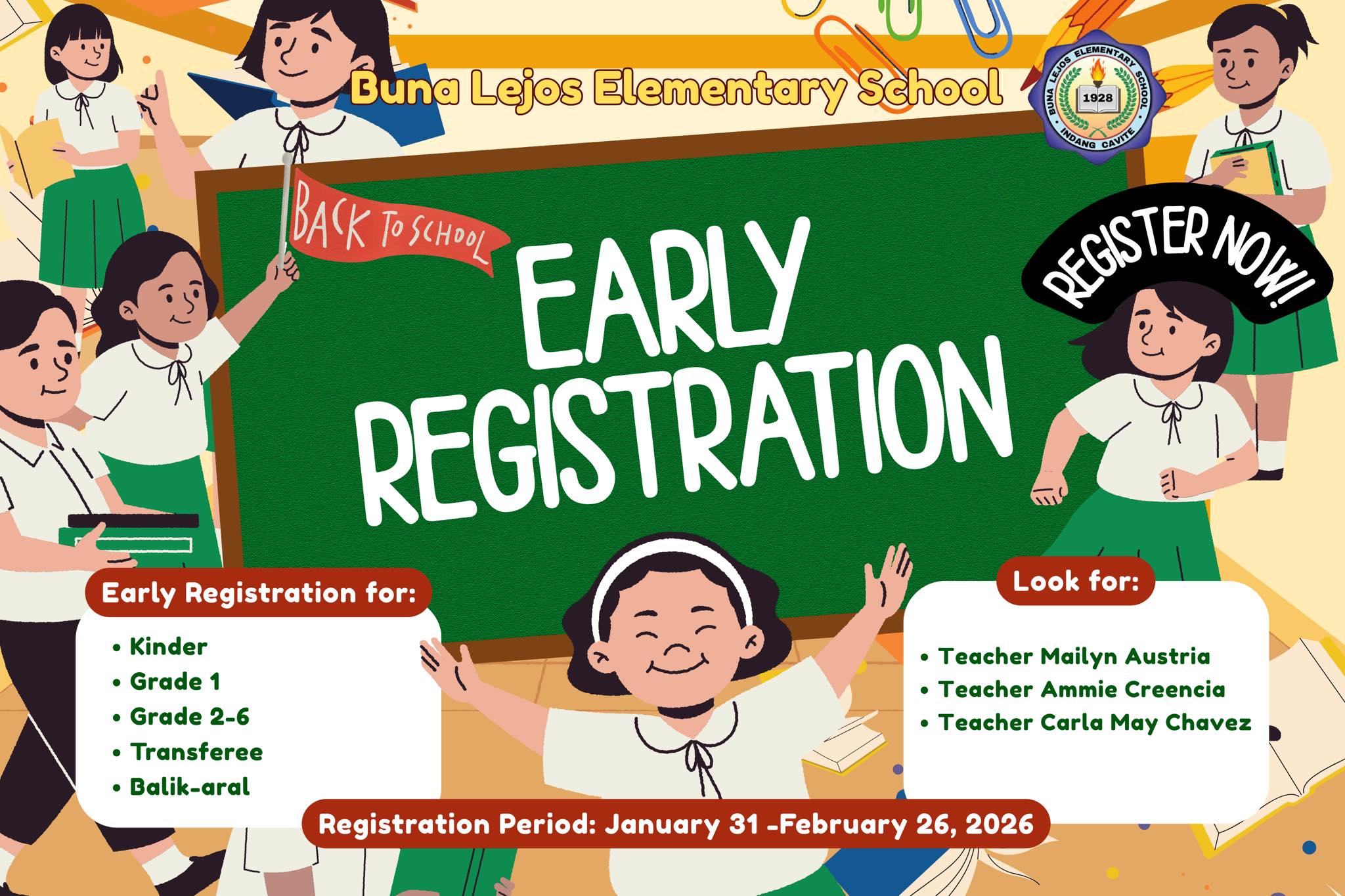DepEd - EARLY REGISTRATION FOR S.Y. 2026-2027 Bilang paghahanda sa ...