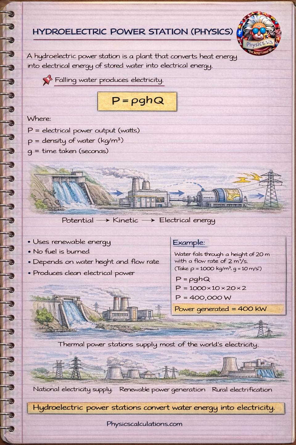 Physicscalculations - Hydroelectric Power Station (Physics) | Facebook