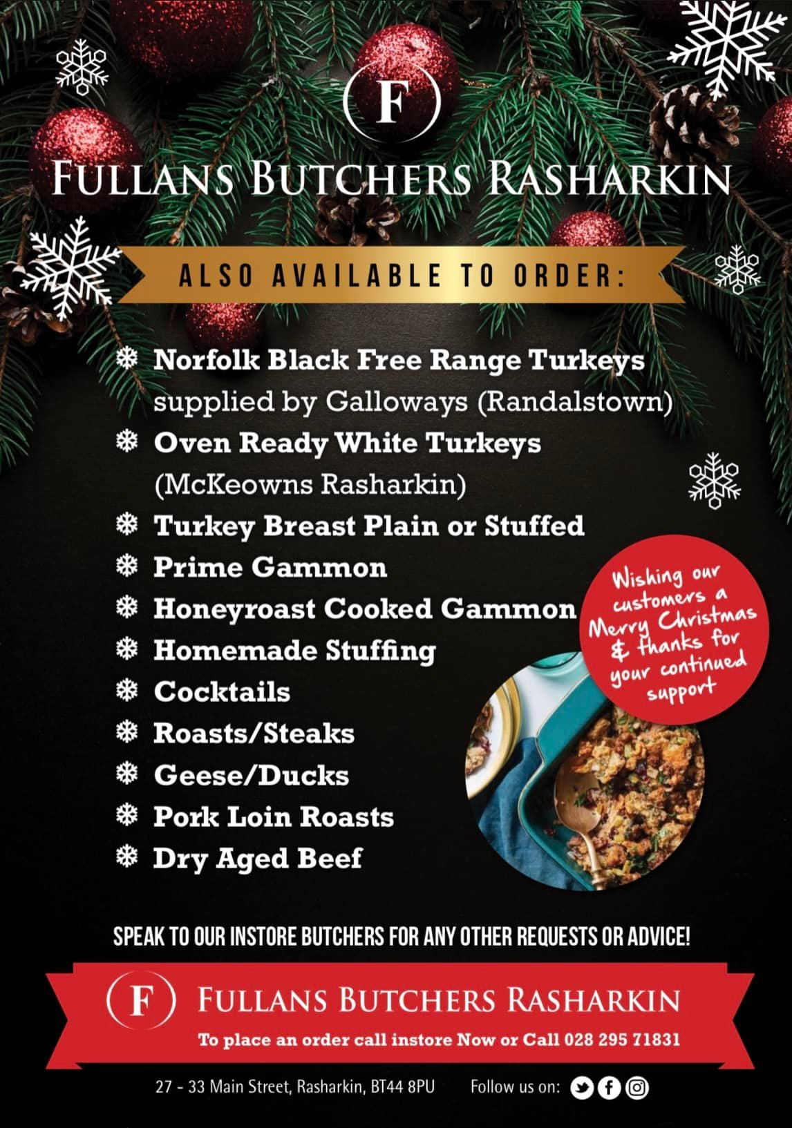 Our Christmas competition is... - Fullans Butchers Rasharkin