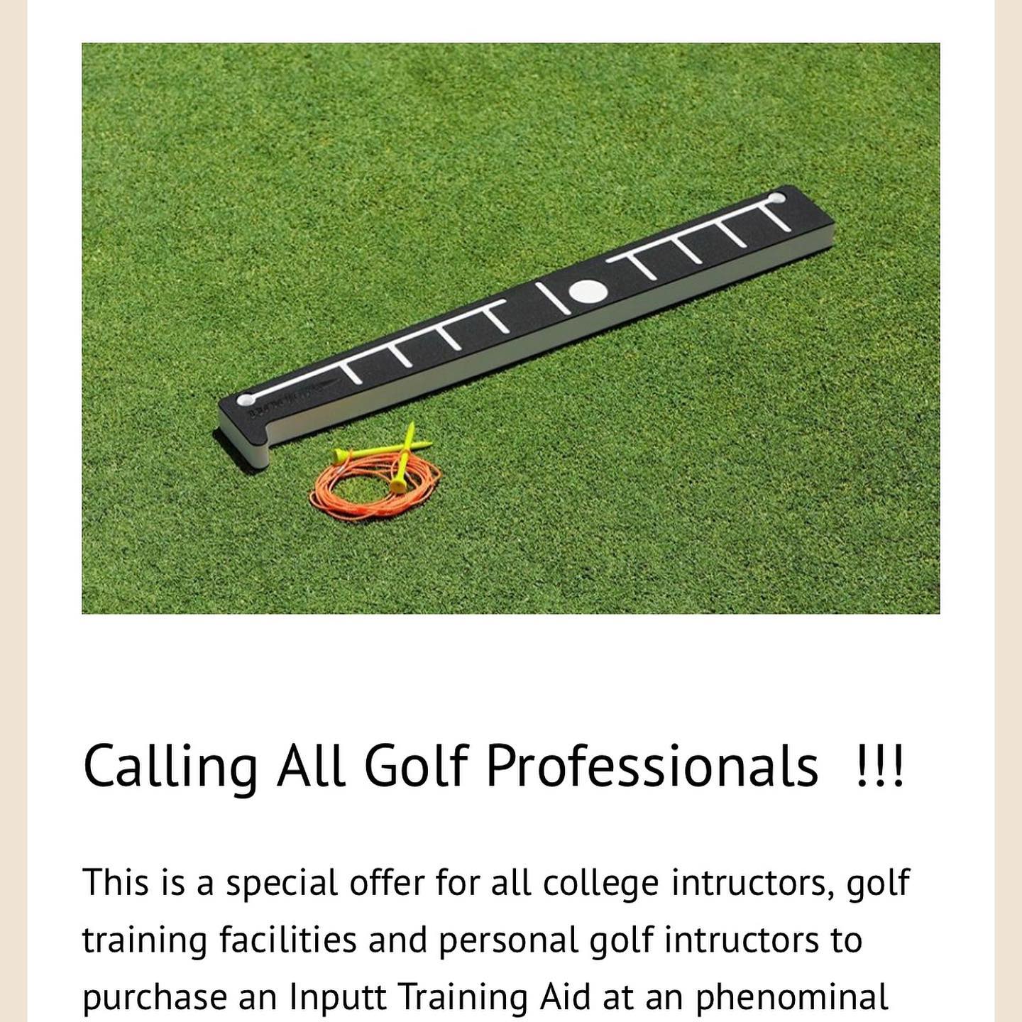 INPUTT Golf Training