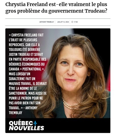 Québec - « Justin Trudeau doit dissoudre la Chambre des communes, et ...