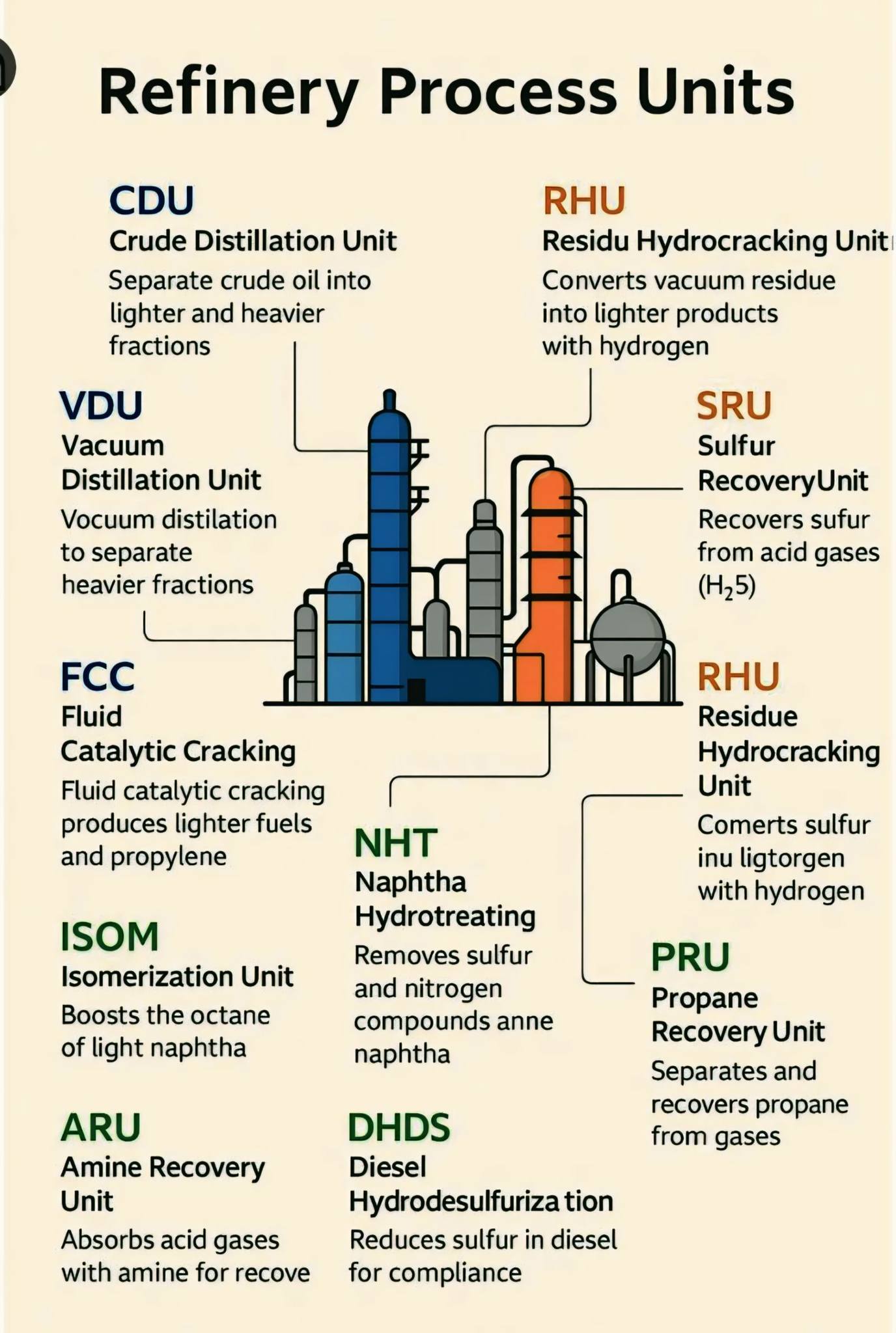 Ammonia - 🔍 Key Process Units of an Oil Refinery — An Engineer’s Quick ...