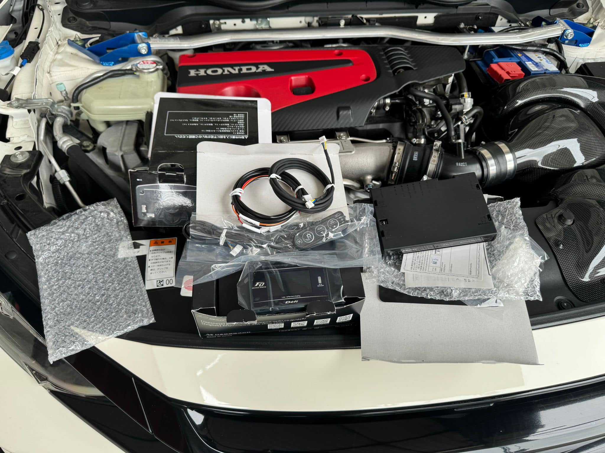 Retro process - 🚗honda fk8 type r安裝正廠Defi fd套裝 裝水溫 油溫 油壓... | Facebook