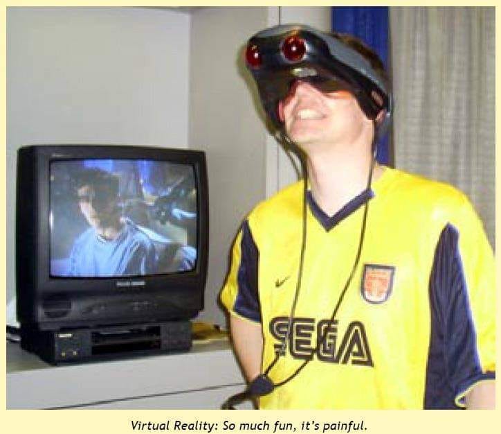 Playing early VR at Dave and Buster's in 1993