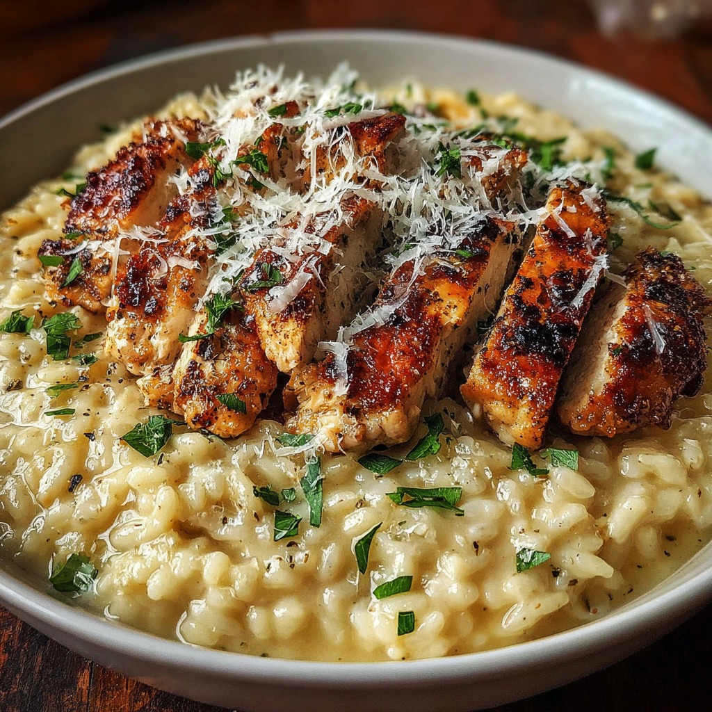 Grande - Risotto crémeux au poulet grillé et parmesan 👨‍👩‍👧‍👦 Nombre de ...