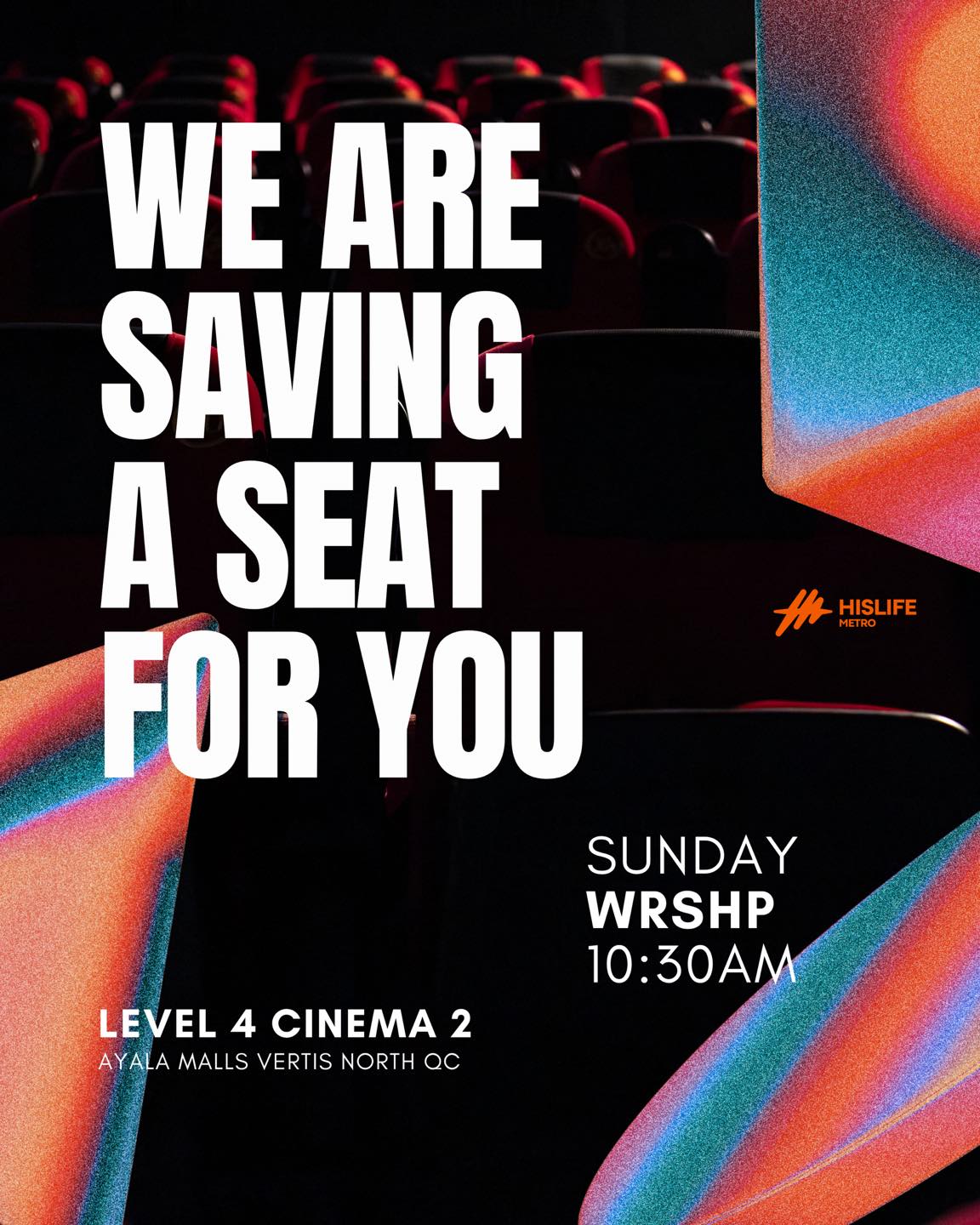 We’re back at Cinema 2 and we... - His Life City Church Metro | Facebook