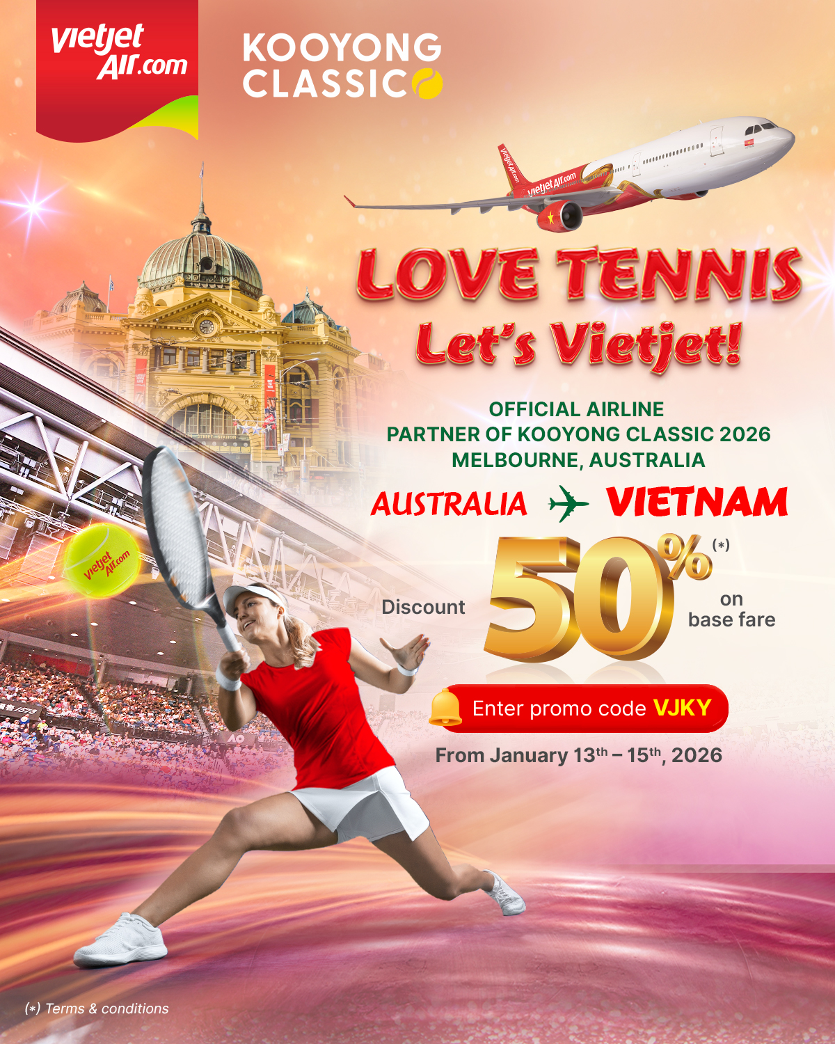 Vietjet - 🎾 Let Your Passion Take Flight with Vietjet ️ Vietjet proudly ...