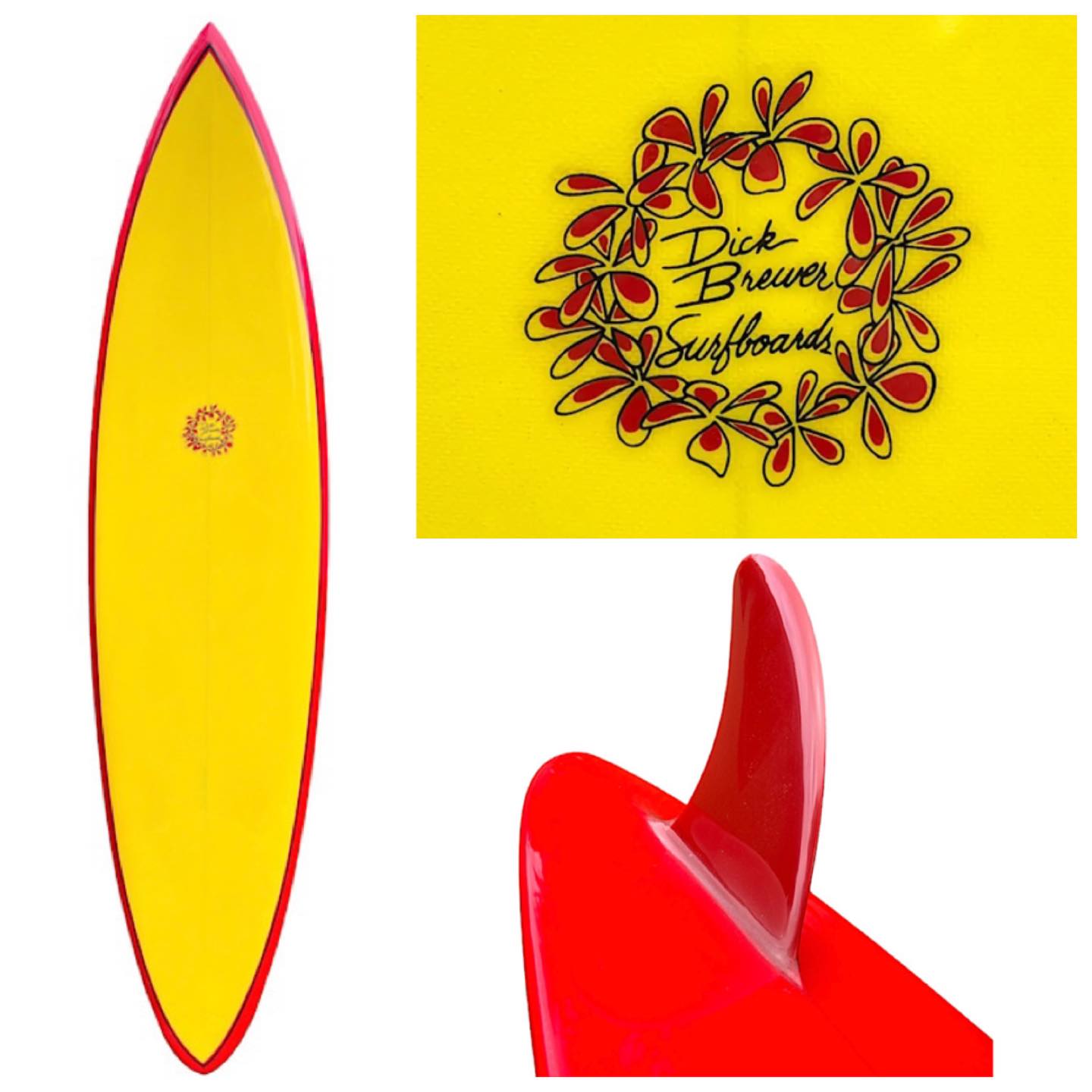 Dick Brewer pintail shaped in the early 1970s by the late Dick 