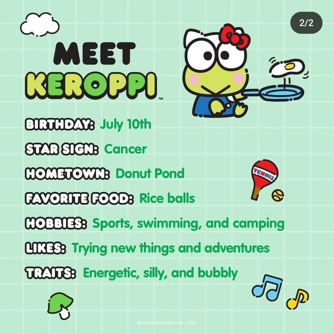 July is for Keroppi!💚 Let's celebrate together