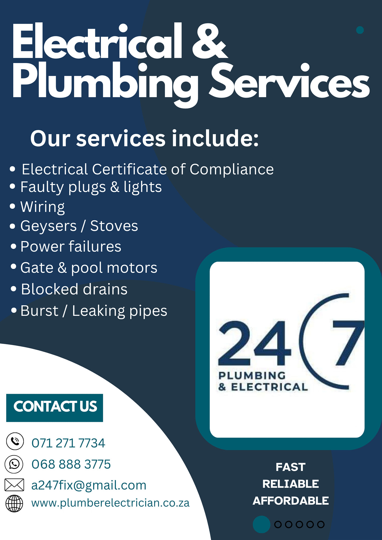 24/7 Electrical & Plumbing Services
