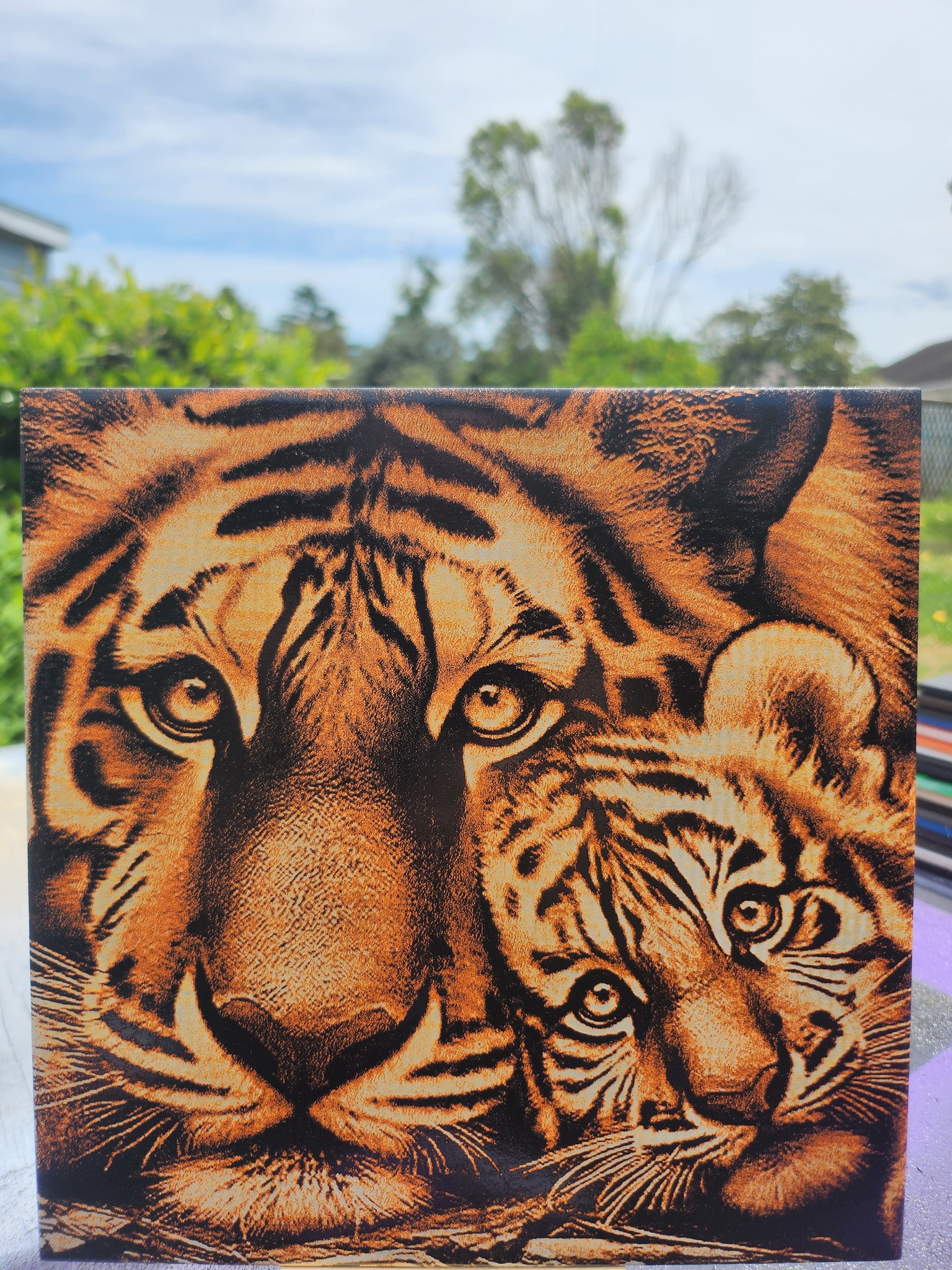 Laser Engraving for Beginners | Ceramic 200x200 wall tile painted white ...